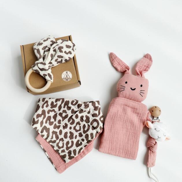 Gift Box Mini - Blush Leopard Bunny